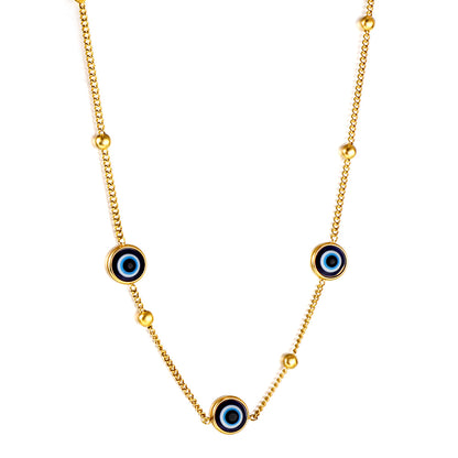 Wholesale Blue eye Decor Necklace Mysterious fashionable Style