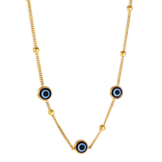 Wholesale Blue eye Decor Necklace Mysterious fashionable Style