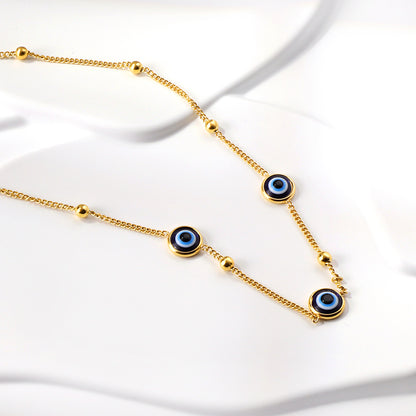 Wholesale Blue eye Decor Necklace Mysterious fashionable Style