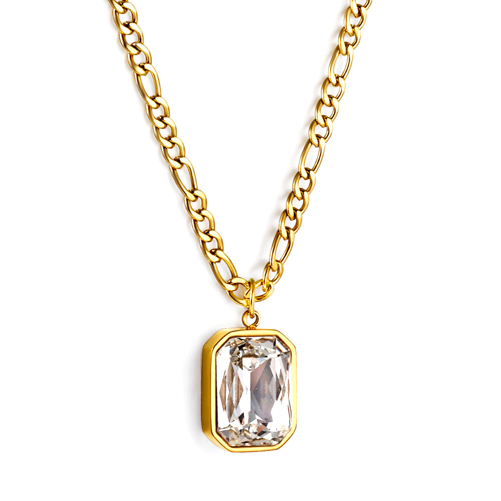 Wholesale 18K Gold Gemstone Pendant Necklace Glamorous Style