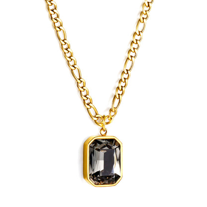 Wholesale 18K Gold Gemstone Pendant Necklace Glamorous Style
