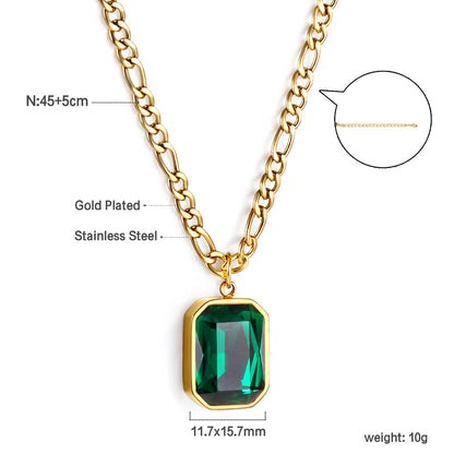 Wholesale 18K Gold Gemstone Pendant Necklace Glamorous Style
