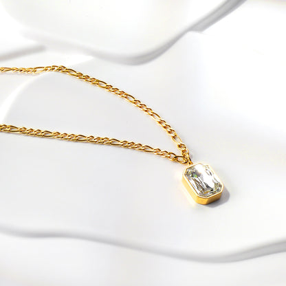 Wholesale 18K Gold Gemstone Pendant Necklace Glamorous Style