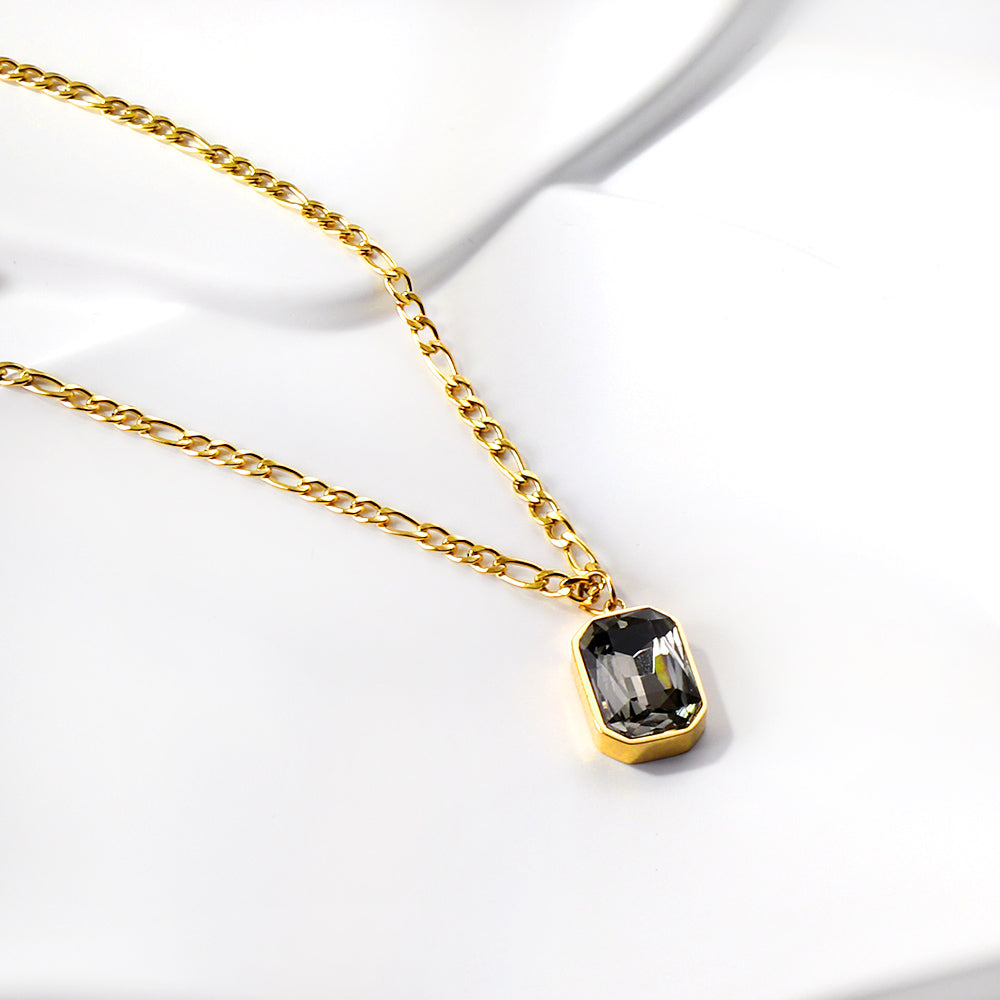 Wholesale 18K Gold Gemstone Pendant Necklace Glamorous Style