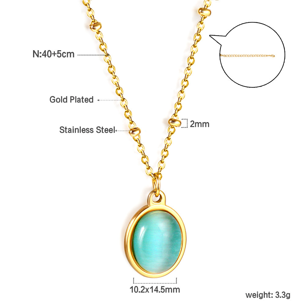 Wholesale gemstone Pendant Necklace Elegant Noble Style