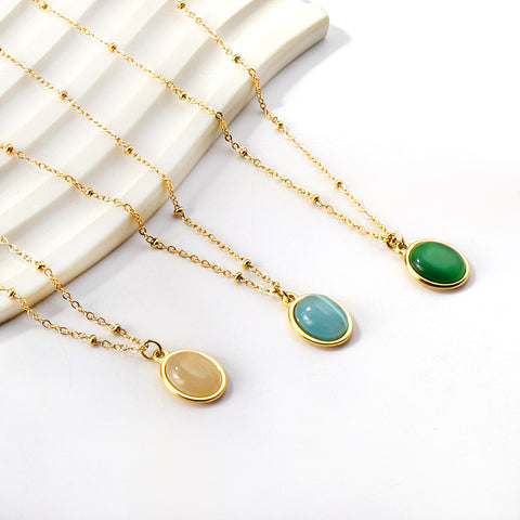 Wholesale gemstone Pendant Necklace Elegant Noble Style
