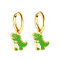 Wholesale 18K Gold Fun - filled Dinosaur Hoop Earrings