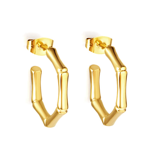 Wholesale Hexagonal Gold Stud Earrings for Accessory Vendors Chic Modernity