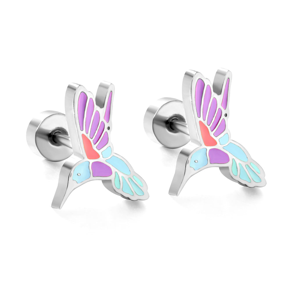 Bulk supply of colorful butterfly earrings Natural kaleidoscope