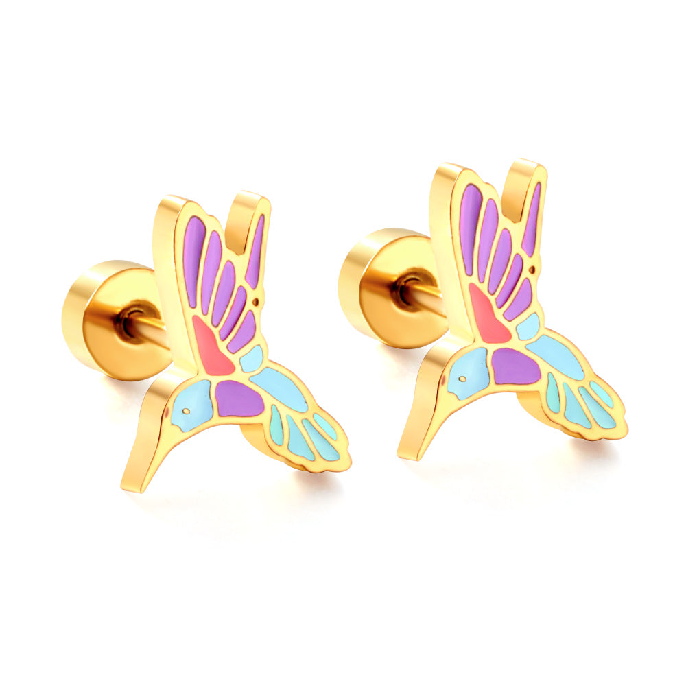 Bulk supply of colorful butterfly earrings Natural kaleidoscope