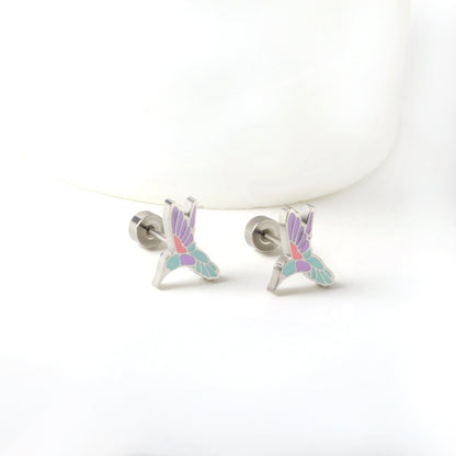 Bulk supply of colorful butterfly earrings Natural kaleidoscope