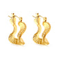 Wholesale Twisted Striped Gold Earrings for Jewelry Retailers Trendy Design