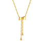 Bulk Gold Tone Colorful Square Decor Necklace Vivid Style
