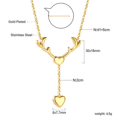 Bulk Heart chain Drop Necklace Exquisite charming Style