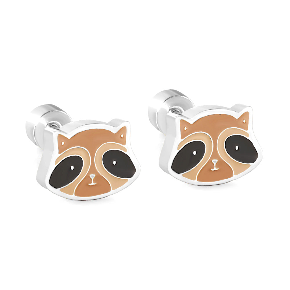 Wholesale Raccoon Stud Earrings Playful Contrast