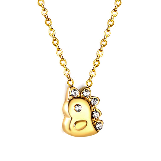 Wholesale Duck shaped Pendant Necklace with Zircon Cute Fashion Style