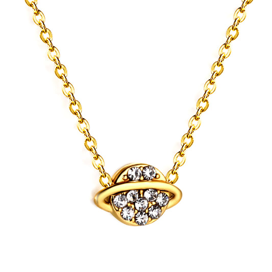 Wholesale Gold Tone Mermaid Tail Zircon Necklace Mythical Allure