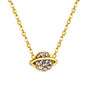 Wholesale Gold Tone Mermaid Tail Zircon Necklace Mythical Allure