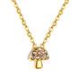 Bulk Mushroom shaped Zircon Necklace Playful Fun Style