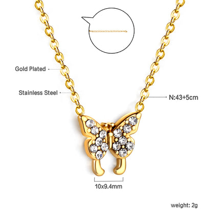 Bulk Butterfly shaped Zircon Necklace Delicate Gorgeous Style