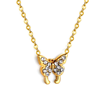 Bulk Butterfly shaped Zircon Necklace Delicate Gorgeous Style
