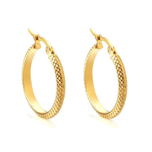 Wholesale Textured Gold Hoop Earrings for Fashion Distributors