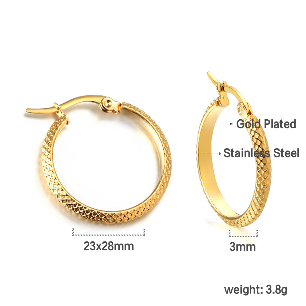 Wholesale Textured Gold Hoop Earrings for Fashion Distributors