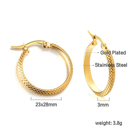 Wholesale Textured Gold Hoop Earrings for Fashion Distributors