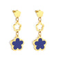 Wholesale 18K gold peach blossom + hollow peach blossom + peach blossom with white shell accessories earrings multiple colors