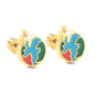 Wholesale 18K Gold Globe Stud Earrings Exploratory Design