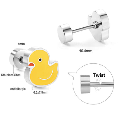 Wholesale Duckling Stud Earrings Sunny Retro