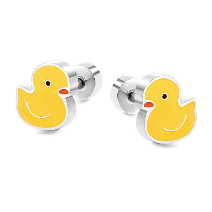 Wholesale Duckling Stud Earrings Sunny Retro