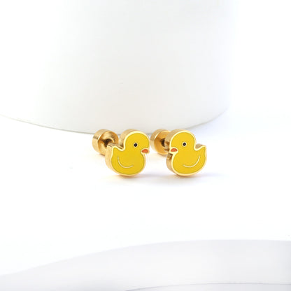 Wholesale Duckling Stud Earrings Sunny Retro