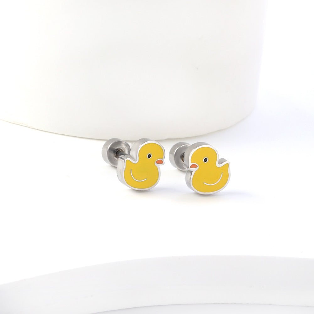 Wholesale Duckling Stud Earrings Sunny Retro