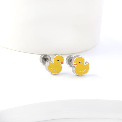 Wholesale Duckling Stud Earrings Sunny Retro