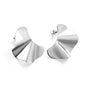 Wholesale Stainless Steel Half Block Shaped Cut Earrings