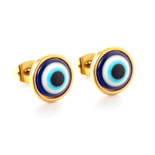 Wholesale 18K Gold Evil - eye Design earrring Stylish Ornament
