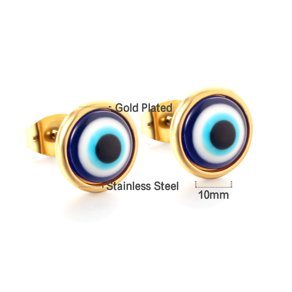 Wholesale 18K Gold Evil - eye Design earrring Stylish Ornament