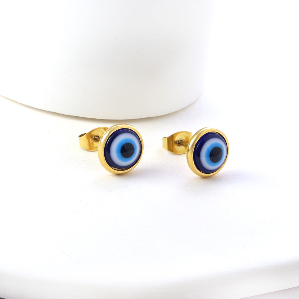 Wholesale 18K Gold Evil - eye Design earrring Stylish Ornament