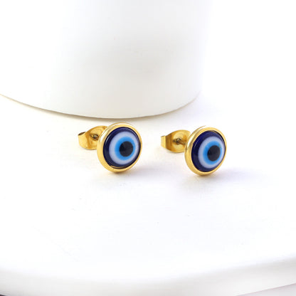 Wholesale 18K Gold Evil - eye Design earrring Stylish Ornament