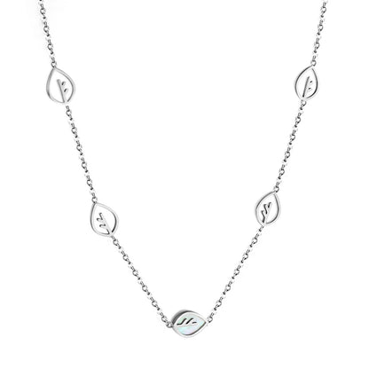 Wholesale Gold Tone leaf - shaped Decor Necklace Mysterious Allure