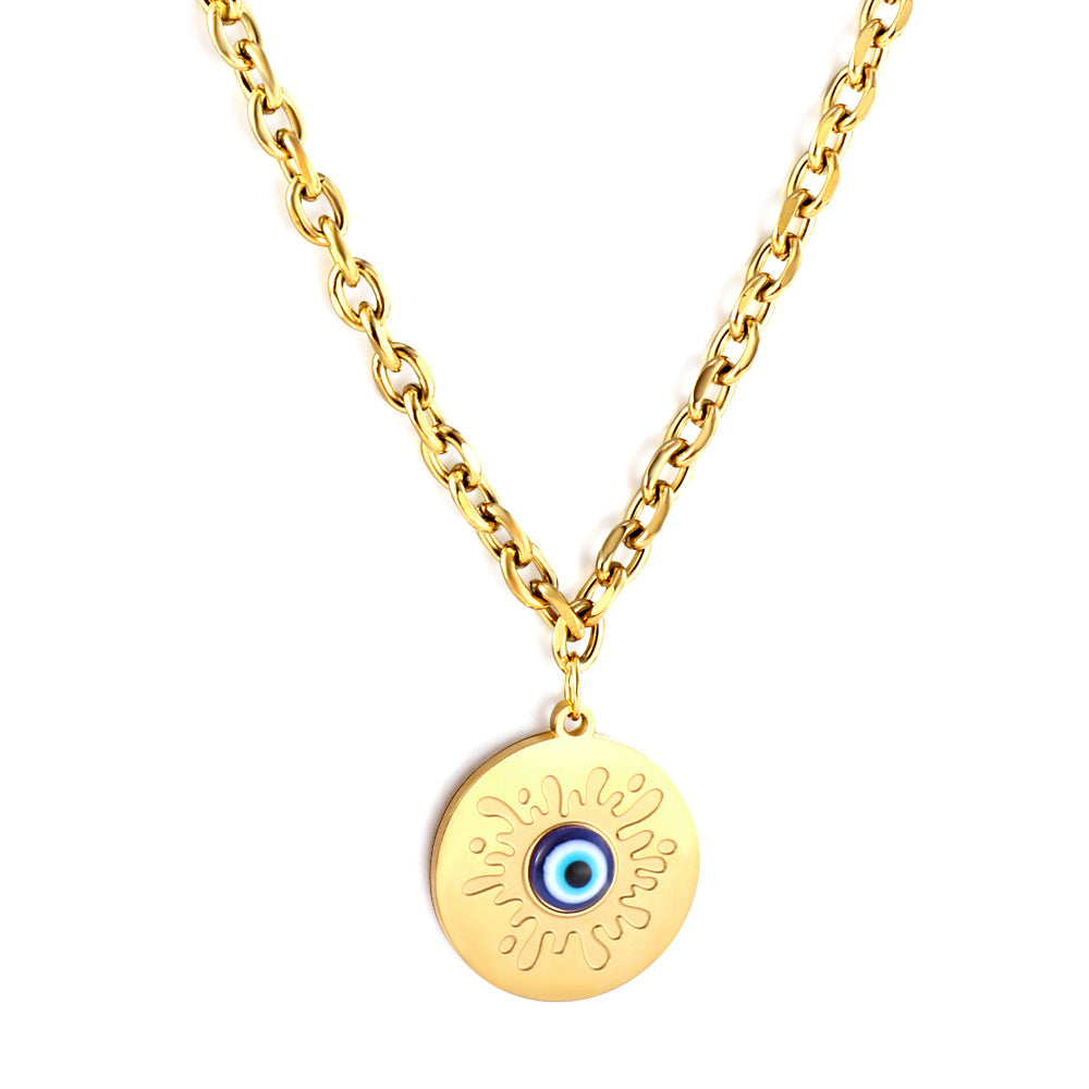 Wholesale Gold Tone Circular Pendant Necklace Classic Design