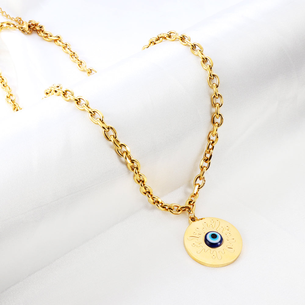 Wholesale Gold Tone Circular Pendant Necklace Classic Design