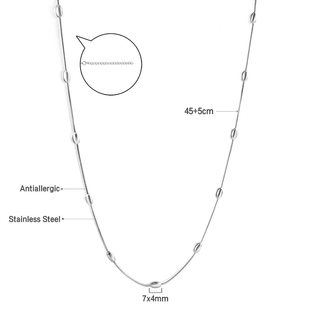 Wholesale Gold Tone Simple Chain with Small Dots Necklace Elegant Simplicity