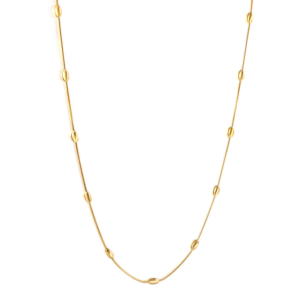 Wholesale Gold Tone Simple Chain with Small Dots Necklace Elegant Simplicity