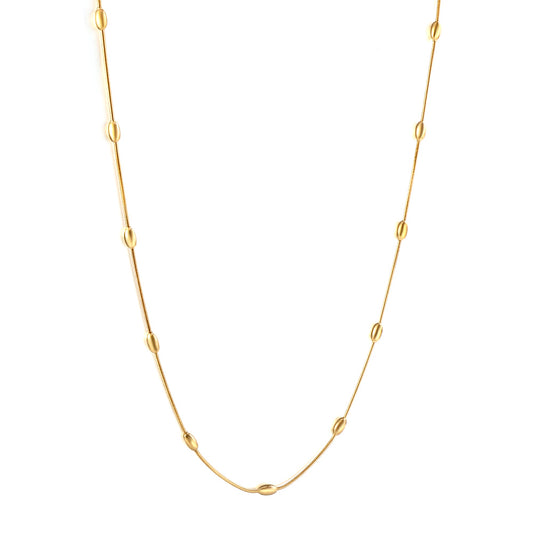 Wholesale Gold Tone Simple Chain with Small Dots Necklace Elegant Simplicity