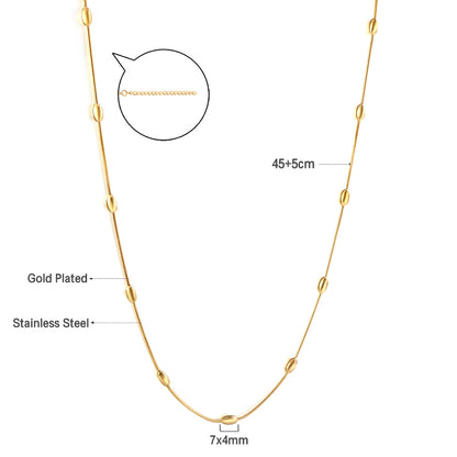Wholesale Gold Tone Simple Chain with Small Dots Necklace Elegant Simplicity