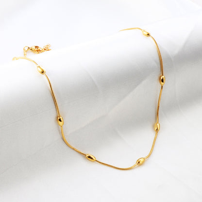 Wholesale Gold Tone Simple Chain with Small Dots Necklace Elegant Simplicity