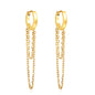 Bulk 18K Gold Elegant Chain Drop Hoop Earrings