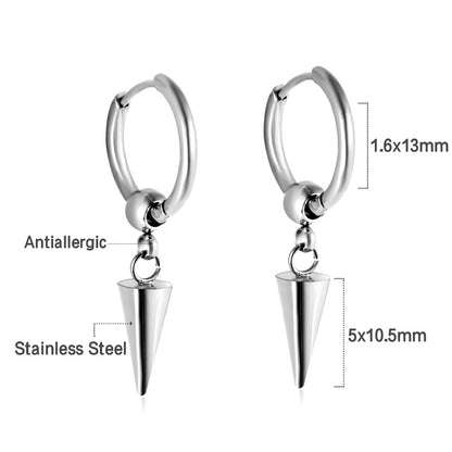 Wholesale 18K Gold Trendy Cone Drop Hoop Earrings